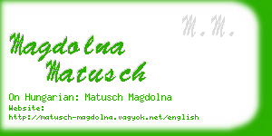 magdolna matusch business card